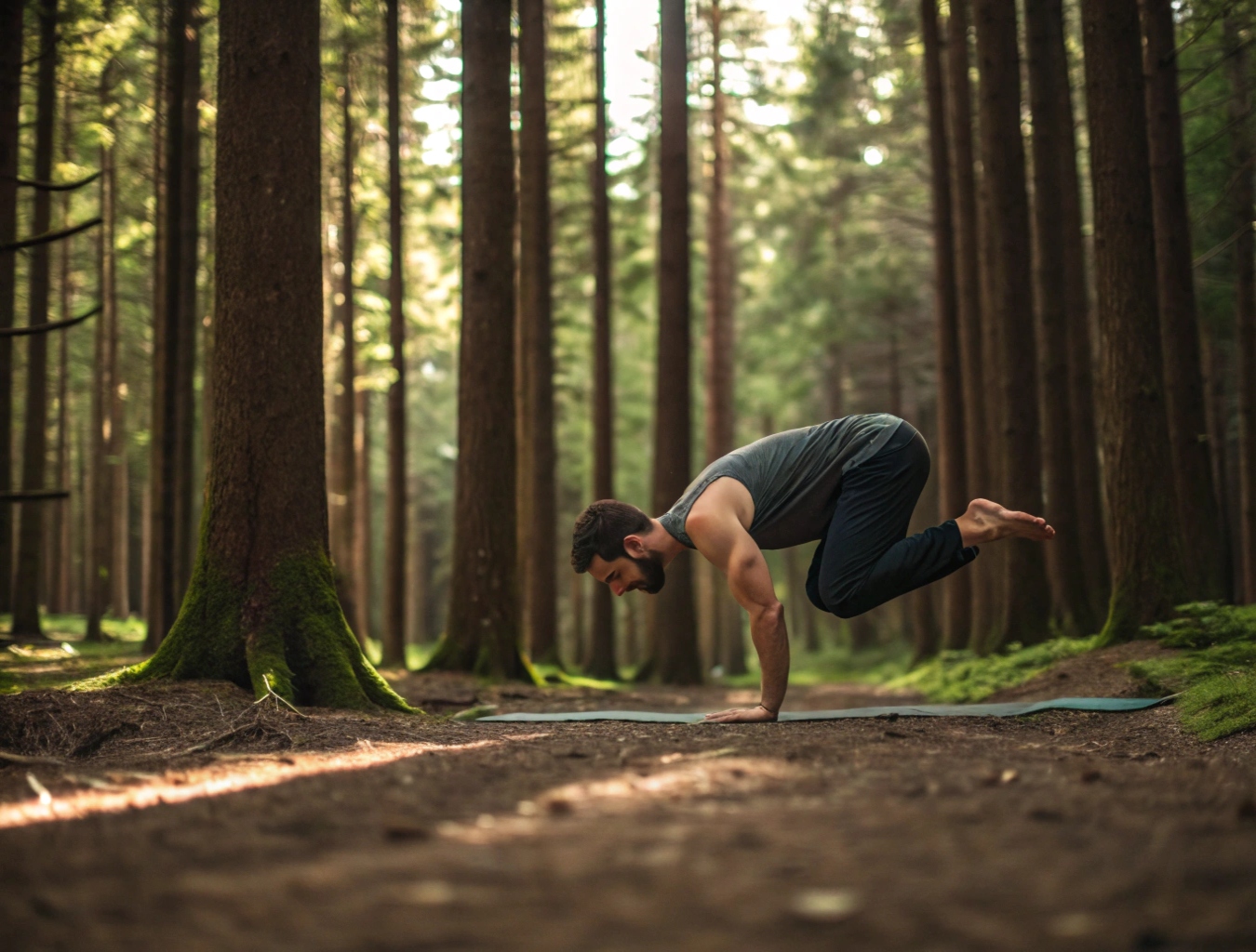 Skogsbad och yoga